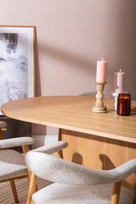 Pisipilt: Rotondo & Nicola söögilauakomplekt kuuele, ovaalne, 200x110 cm tamm