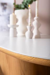 Pisipilt: Gordon& Nicola söögilauakomplekt ovaalne 210x110cm kuuele, valge marmor/tamm