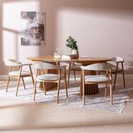 Pisipilt: Metz & Nicola söögilauakomplekt pikendatav ovaalne kuuele, natural tamm