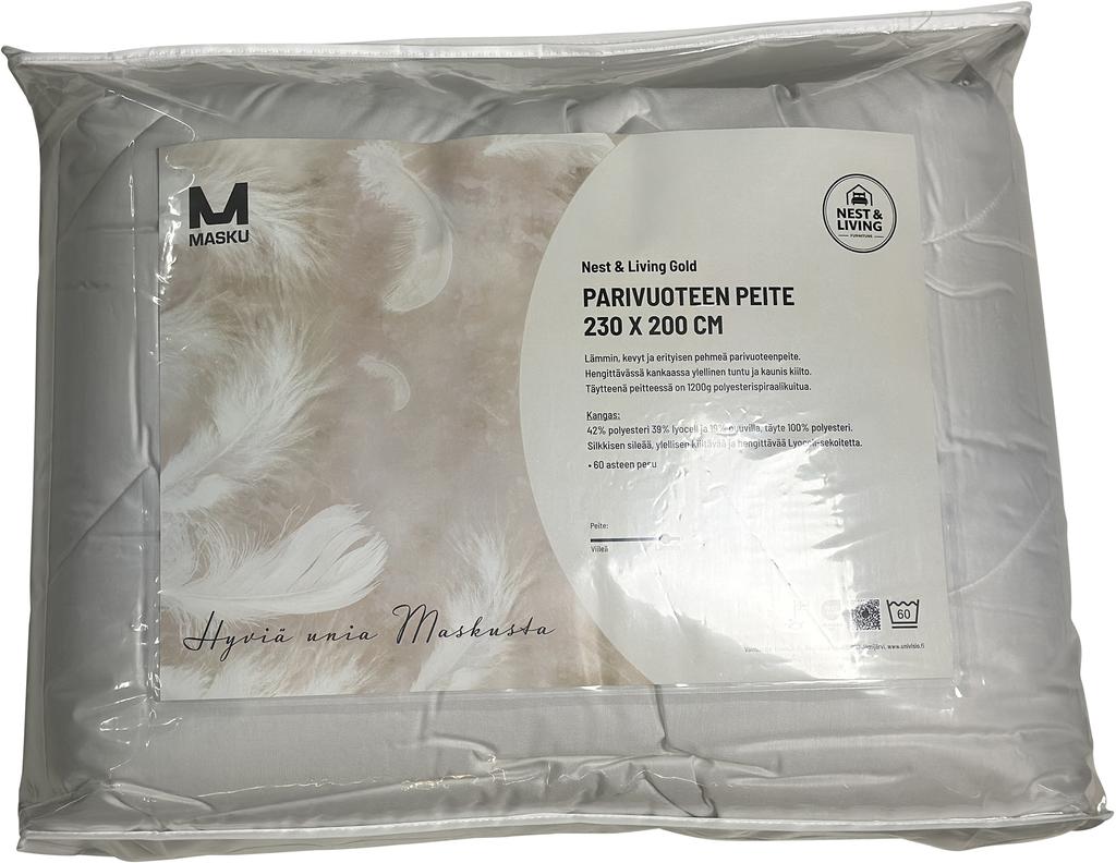 Nest & Living Gold kaheinimesevoodi kate, 230x200 cm