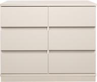 Pisipilt: Sata kummut nr. 21. 92 cm, 6 sahtlit, greige, sokkel