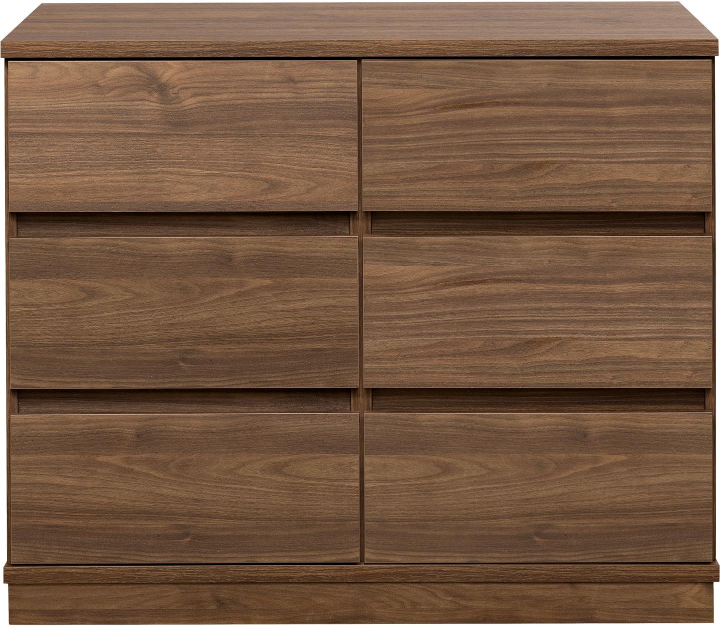 Sata kummut nr. 21. 92 cm, 6 sahtlit, pruun, sokkel