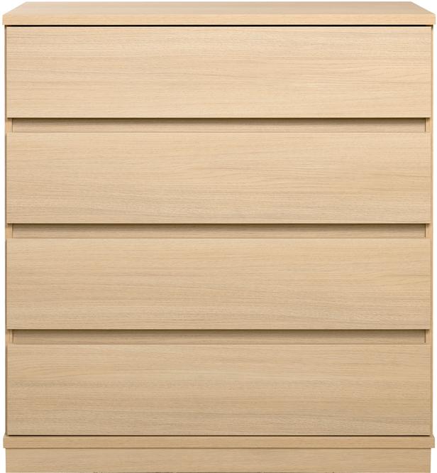 Sata kummut nr. 23. 92 cm, 4 sahtlit, hele tamm, sokkel