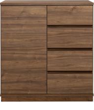 Pisipilt: Sata kummutkapp nr. 24. 92 cm, uks vasakul + 4 sahtlit, pruun, sokkel