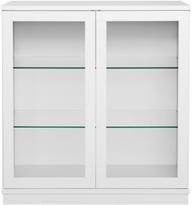 Pisipilt: Sata klaasustega kapp nr. 26. 92cm valge, sokkel