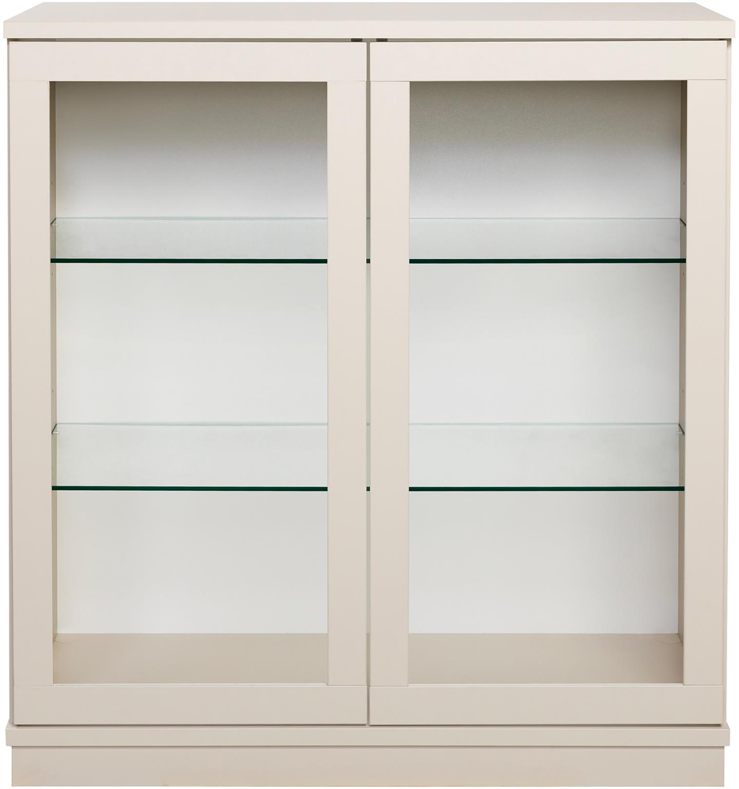 Sata klaasustega kapp nr. 26. 92 cm, greige, sokkel