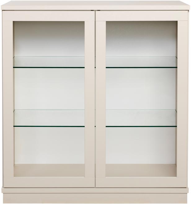 Sata klaasustega kapp nr. 26. 92 cm, greige, sokkel