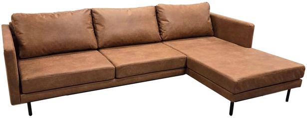 Copenhagen 3-kohaline diivanvoodi, parem, Essenza 04, konjak (sis. must metalljalg)