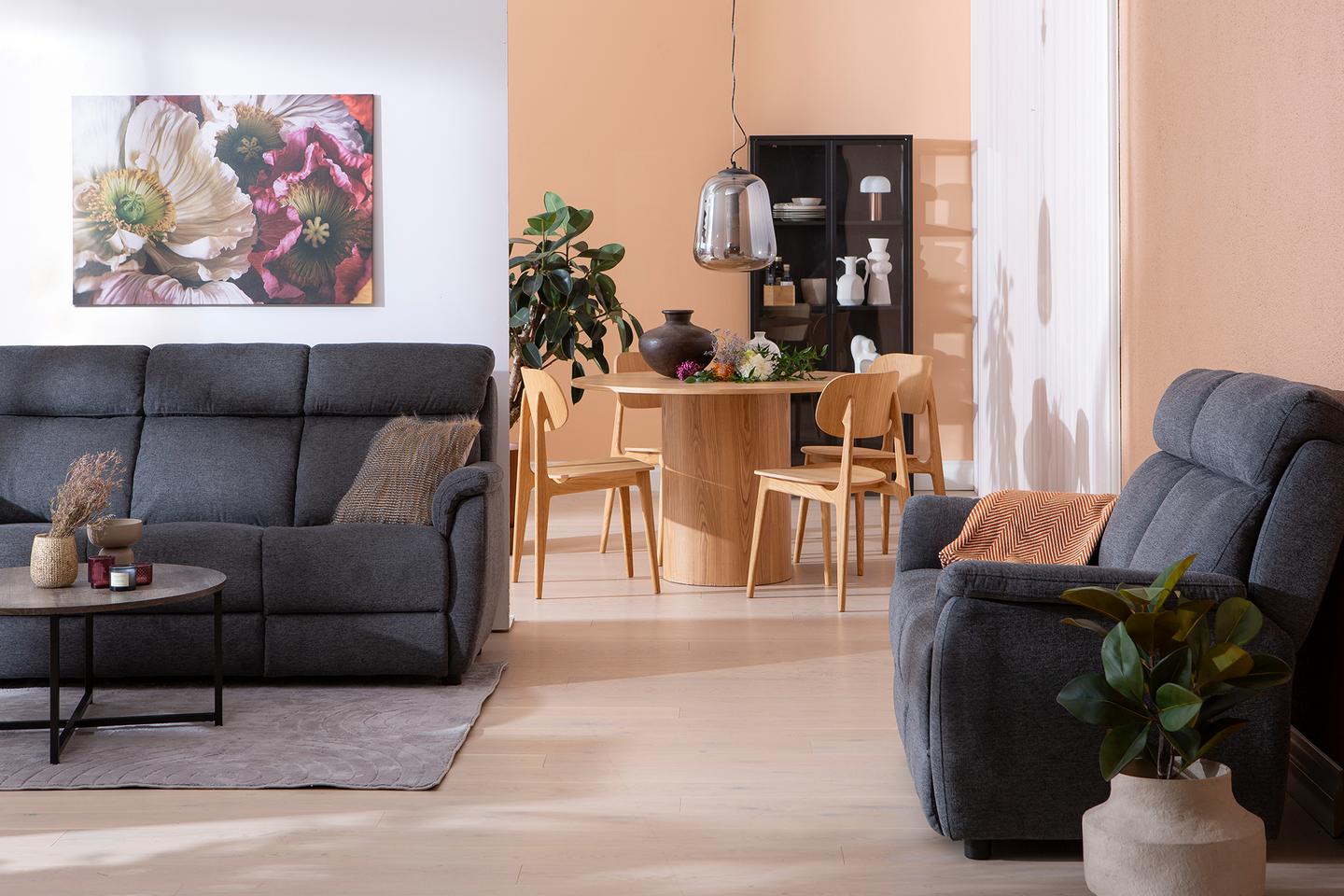 Luca diivanikomplekt, 3+2, tumehall