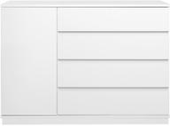 Pisipilt: Sata kõrge puhvetkapp nr. 66. 138 cm, 1 uks vasakul + 4 sahtlit, valge, sokkel