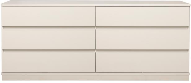 Sata lai puhvetkapp nr. 76. 183 cm, 6 sahtlit, greige, sokkel