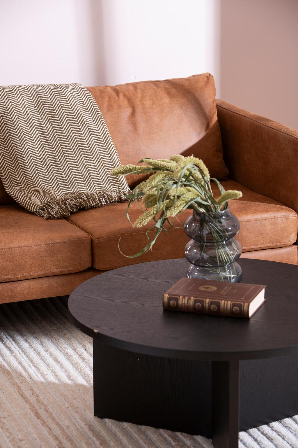 Copenhagen 3-kohaline diivan (vasak), Essenza 04, konjak (sis. must metalljalg)