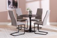 Pisipilt: Apollo & Jasmin söögilaua komplekt neljale, ümar, 100 cm,  must / hall