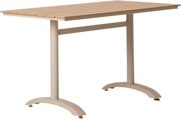 Saarni söögilaud, 130x70 cm, alumiinium/non-wood