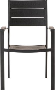 Pisipilt: Seattle Aiamööbli virnastatav söögitool, must alumiinium/nonwood (12864)