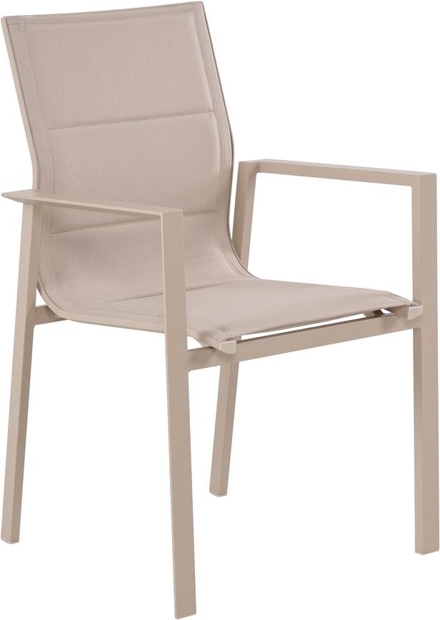 Messina Aiamööbli söögilauatool, virnastatav khaki 26/tiigipuu