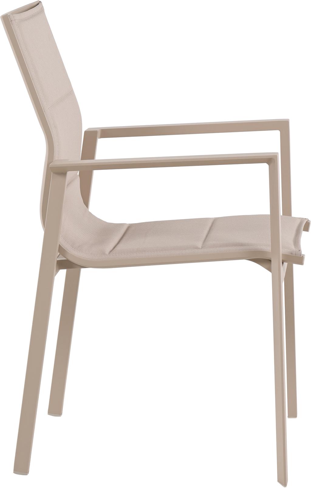 Messina Aiamööbli söögilauatool, virnastatav khaki 26/tiigipuu