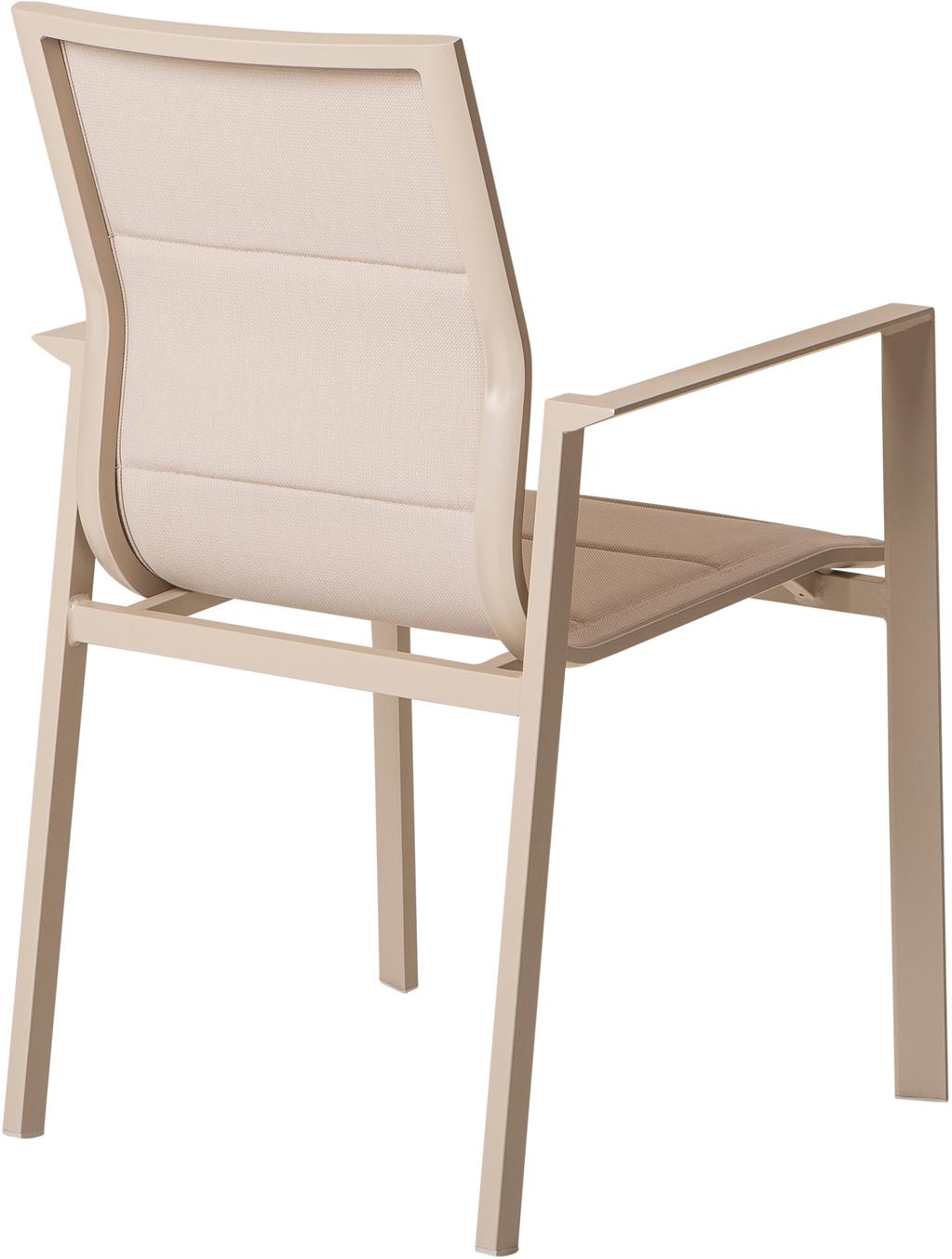 Messina Aiamööbli söögilauatool, virnastatav khaki 26/tiigipuu