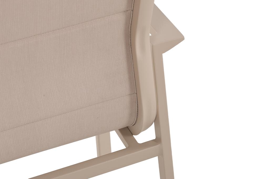 Messina Aiamööbli söögilauatool, virnastatav khaki 26/tiigipuu