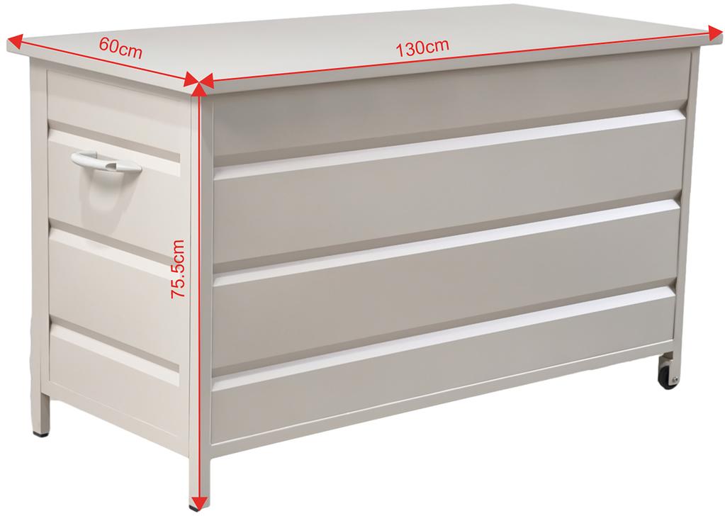 Nordic Aiamööbli istmepehmenduste kast 130x60cm, khaki värvi