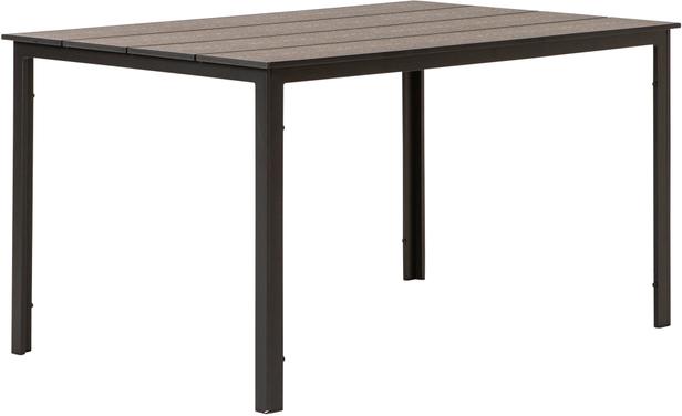 Seattle Aiamööbli söögilaud 140x90 must alumiiniumraam/mittepuidust pealispind