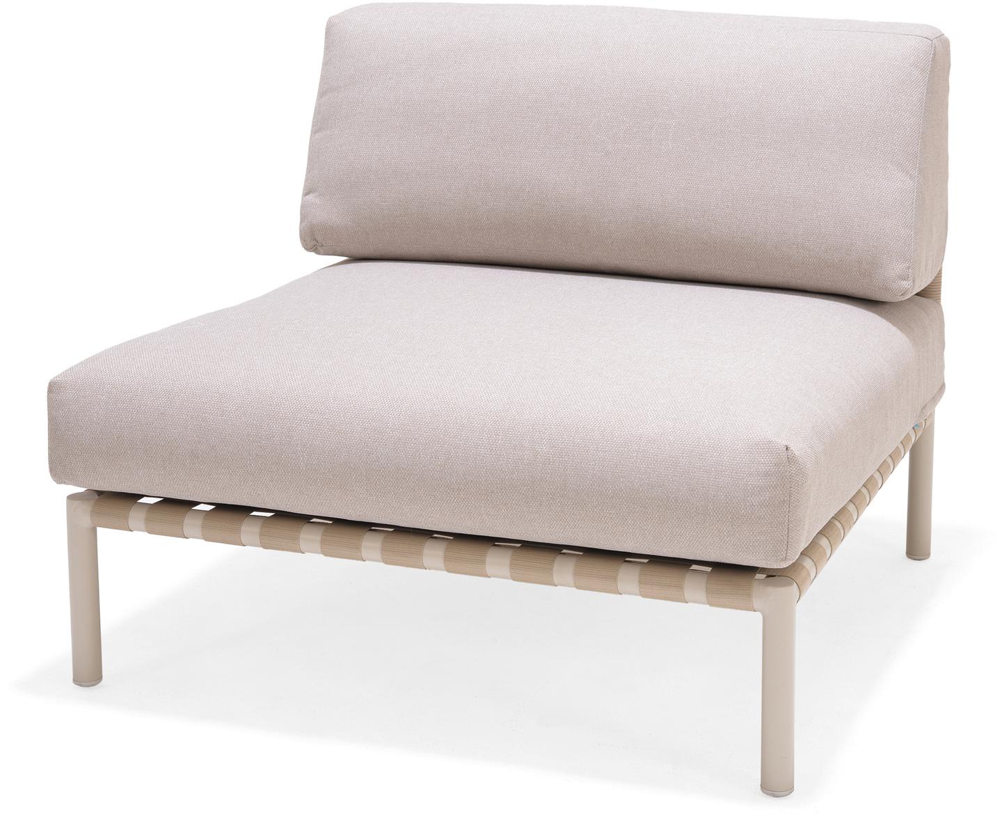 Asgård Aiamööbli diivani vaheosa, taupe raam / beež polster