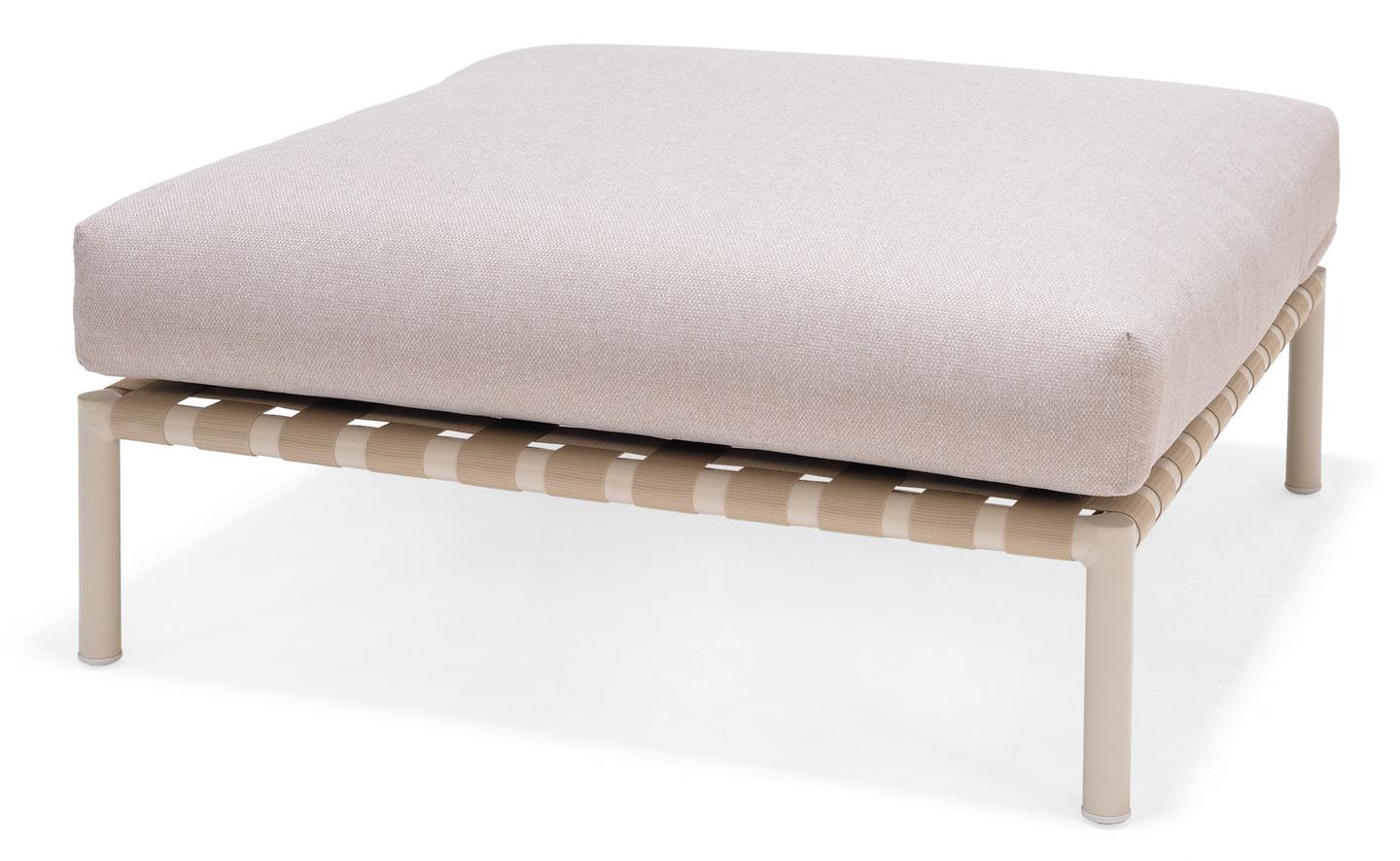 Asgård Aiamööbli tumba, hallikaspruun raam / beež polster