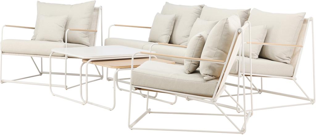 Palazzo Aiamööbli diivanikomplekt 3+1+1+lauakomplekt (2 tk), beež / beež