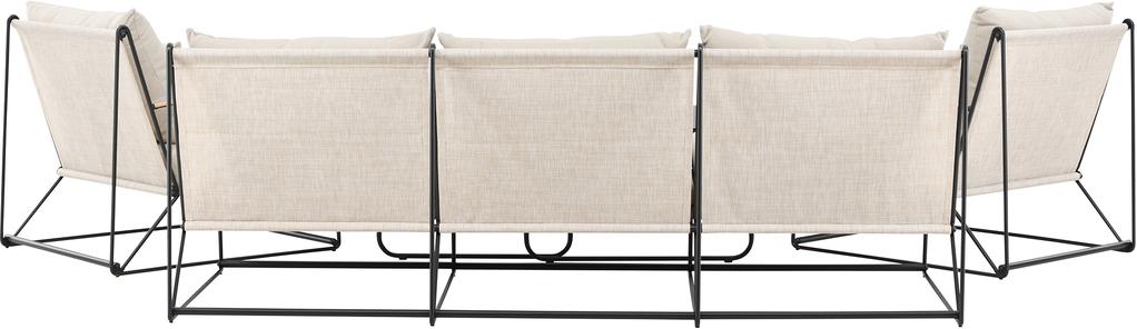 Palazzo Aiamööbli diivanikomplekt 3+1+1+laud (2 tk), must / beež