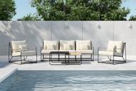 Pisipilt: Palazzo Aiamööbli diivanikomplekt 3+1+1+laud (2 tk), must / beež