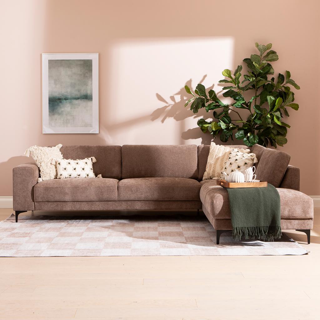 Westcoast avatud nurgaga diivan, suur, parem, Storm 18, pruun