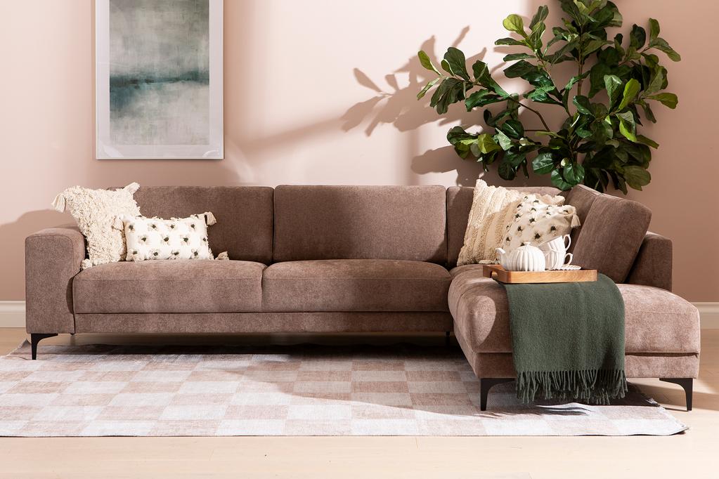 Westcoast avatud nurgaga diivan, suur, parem, Storm 18, pruun