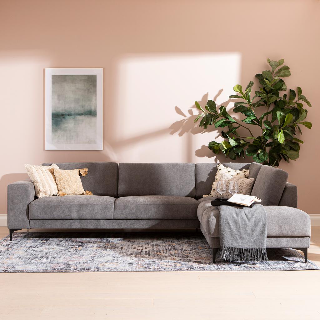 Westcoast avatud nurgaga diivan, suur, parem, Storm 97, hall