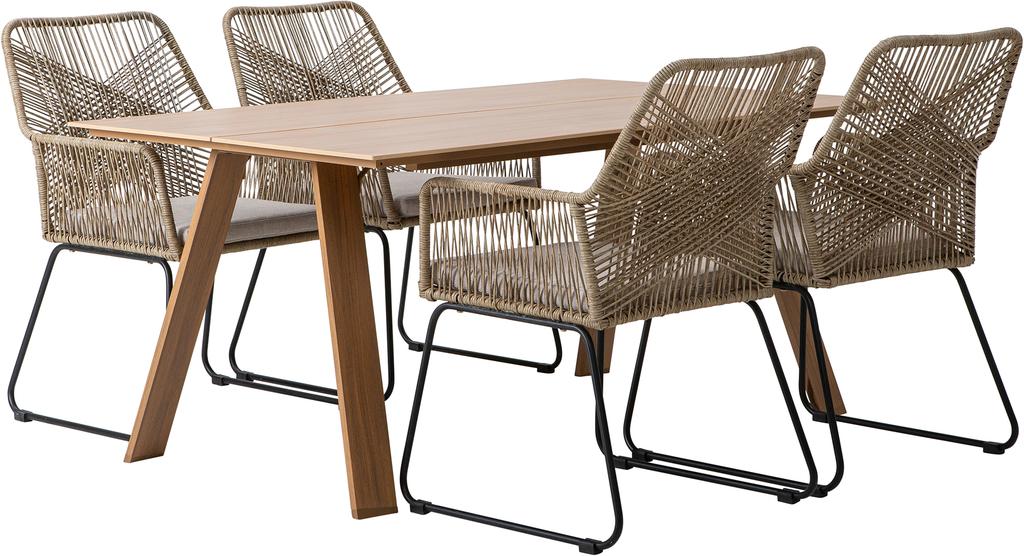Messina & Maren Aiamööbli söögilauakomplekt, neljale 160x100