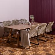 Pisipilt: Messina & Maren Aiamööbli söögilauakomplekt, kuuele 220x100