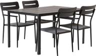 Pisipilt: Seattle & Isabella Aiamööbli söögilauakomplekt, 140x90cm, neljale, must/must