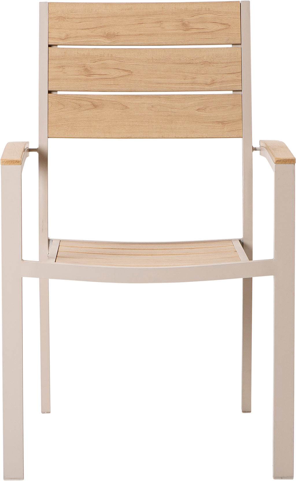 Saarni söögitool virnastatav alumiinium/nonwood (12863)