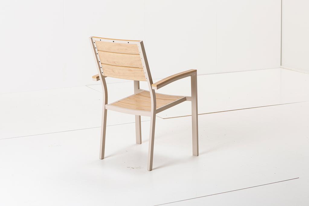 Saarni söögitool virnastatav alumiinium/nonwood (12863)