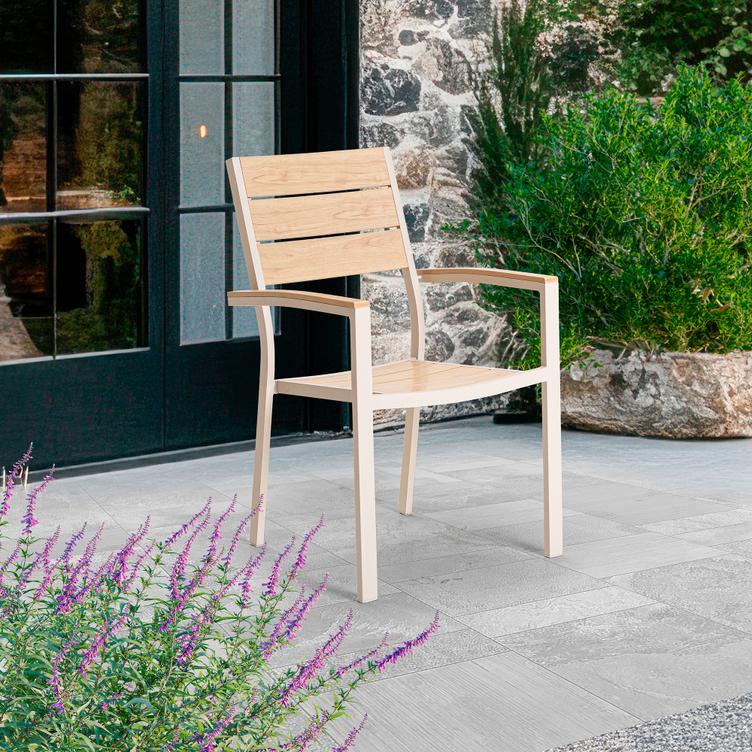 Saarni söögitool virnastatav alumiinium/nonwood (12863)