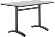 Pisipilt: Dakota söögilaud 130x70cm, must alumiinium / hele hall Easywood