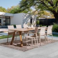 Pisipilt: Messina söögilaua komplekt 220x100, kuuele, vaalea/khaki