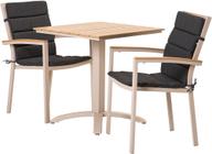 Pisipilt: Saarni söögilaua komplekt 70x70, kahele, tuhapuu/khaki + antratsiit istmepehmendus