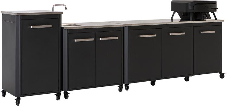 Cozze aiaköök sirge pitsaahjuga (kõrge + kraan + 3 + pitsaahi)