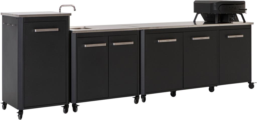 Cozze aiaköök sirge pitsaahjuga (kõrge + kraan + 3 + pitsaahi)