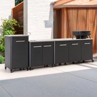 Pisipilt: Cozze aiaköök sirge pitsaahjuga (kõrge + kraan + 3 + pitsaahi)