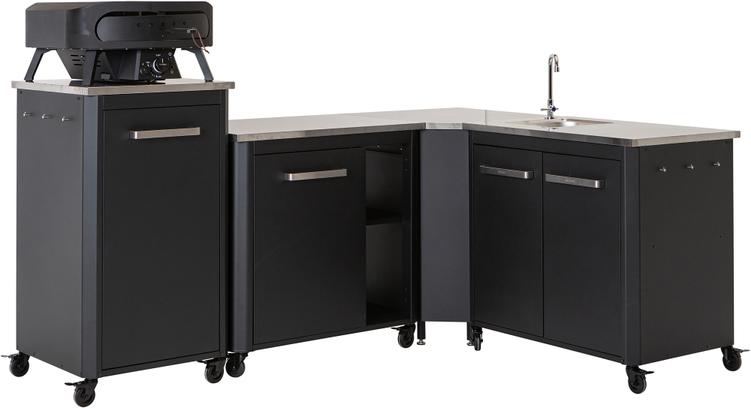 Cozze aiaköök 2k2 pitsaahjuga (kõrge + uks/ava + nurk + kraan)