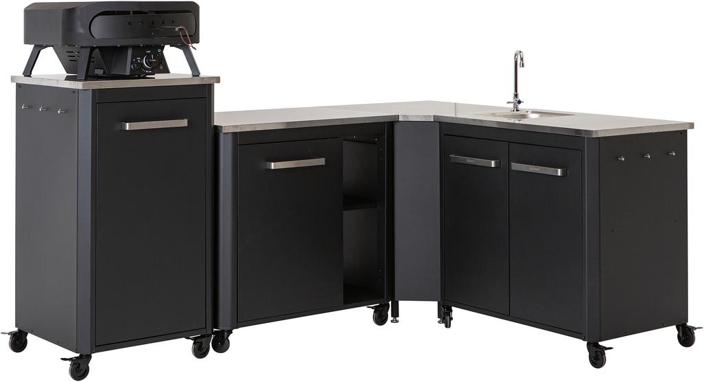 Cozze aiaköök 2k2 pitsaahjuga (kõrge + uks/ava + nurk + kraan)