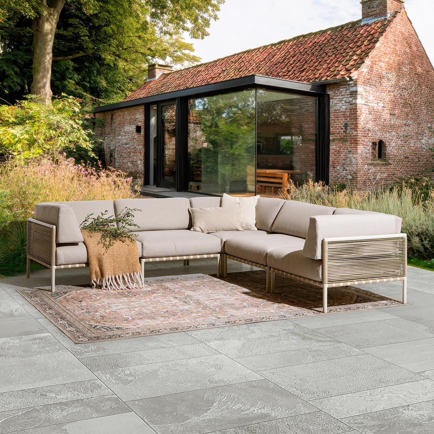 Asgård nurgadiivan, 2k2, taupe/beež