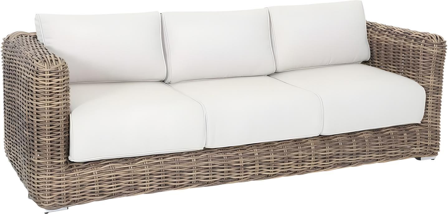 Aiamööbli diivan Lago 3-kohaline, naturaalne rotang
