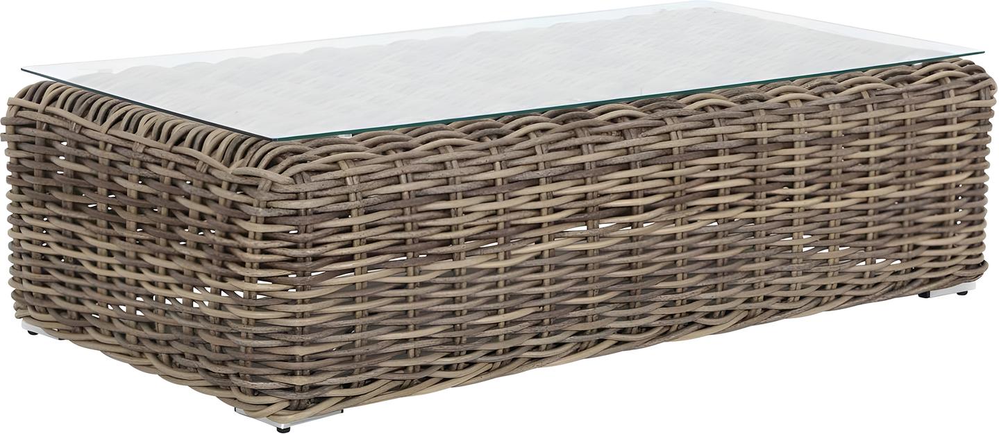 Diivanilaud Lago naturaalne rotang/klaas